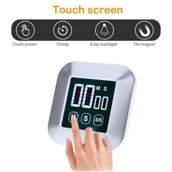 kitchen timers magnetic timer digital lcd touch screen countdown alarm clock eggtimer for cooking baking study time tools
kitchen timers magnetic timer digital lcd touch screen countdown alarm clock eggtimer for cooking baking study time tools