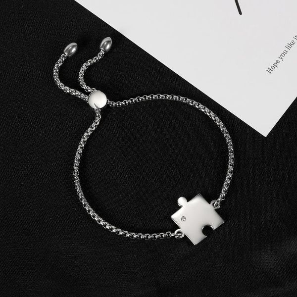tf-251 jewelry ins niche design adjustable puzzle couple bracelet stainless steel inlaid zircon bangle, Black
tf-251 jewelry ins niche design adjustable puzzle couple bracelet stainless steel inlaid zircon bangle, Black