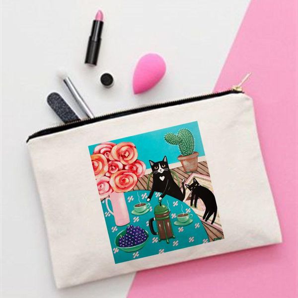 cosmetic bags & cases women french press coffee cats have a meal fashion cosmetics organizer bag for travel storage lady small gift
cosmetic bags & cases women french press coffee cats have a meal fashion cosmetics organizer bag for travel storage lady small gift