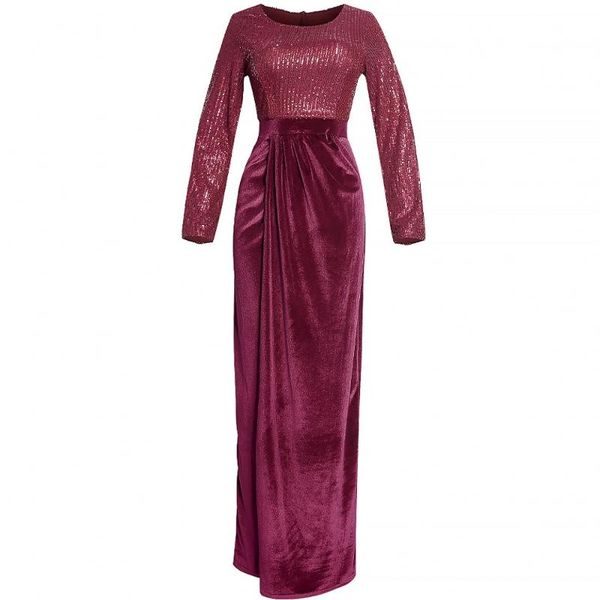 ethnic clothing 2021 autumn sequins africa muslim long maxi dress fashion african for lady dresses women, Red