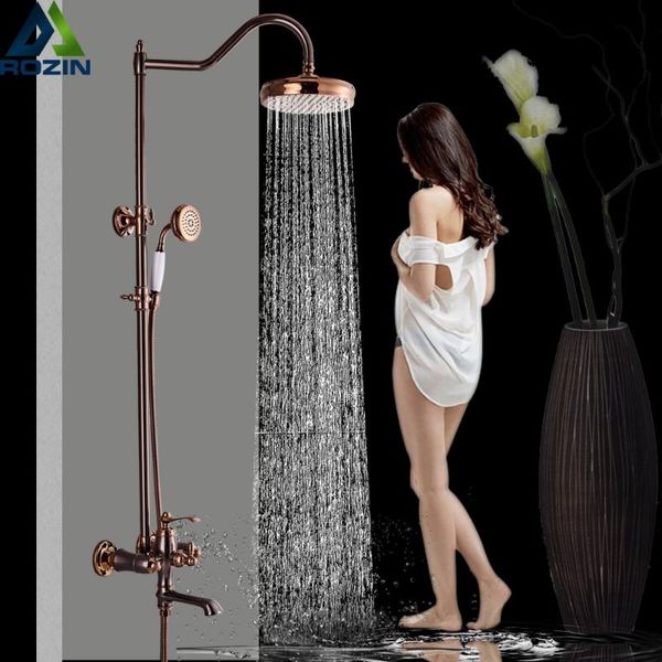 8" rainfall rose golden shower faucet set with handshower single lever swivel spout bath mixer system tap bathroom sets
8" rainfall rose golden shower faucet set with handshower single lever swivel spout bath mixer system tap bathroom sets