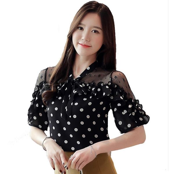 women's blouses & shirts blusas shirt women chiffon blouse summer lace polka dot fashion 2021, White
women's blouses & shirts blusas shirt women chiffon blouse summer lace polka dot fashion 2021, White
