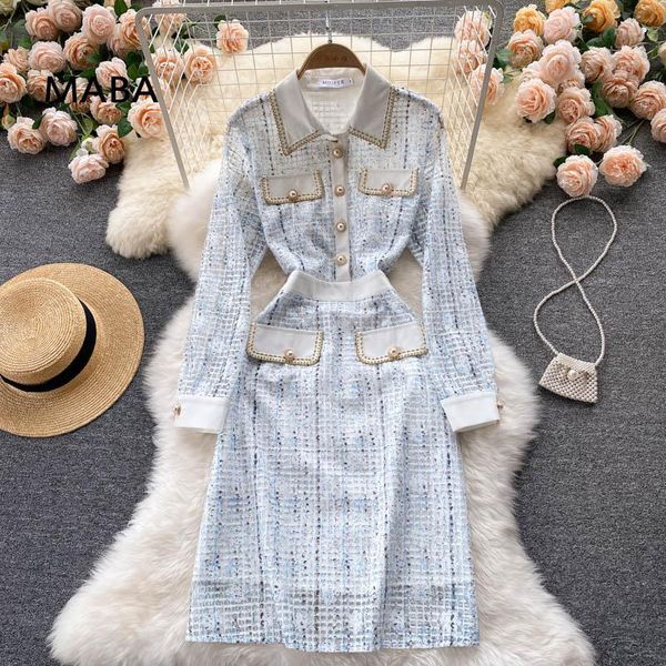 casual dresses 2021 autumn runway women turn down collar button slim fit office dress designer plus size robes, Black;gray
casual dresses 2021 autumn runway women turn down collar button slim fit office dress designer plus size robes, Black;gray