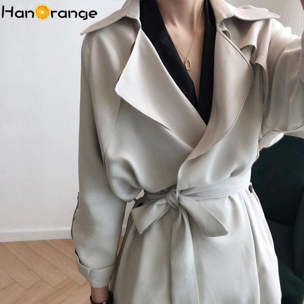 women's trench coats thin belt women coat imitation tencel windshield loose windbreaker spring autumn 2021 outwear casual turn-down col, Tan;black
women's trench coats thin belt women coat imitation tencel windshield loose windbreaker spring autumn 2021 outwear casual turn-down col, Tan;black