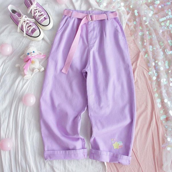 japanese high waist cute casual purple jeans korean kawaii girls wide leg trousers harajuku cartoon embroidery denim pants women, Blue
japanese high waist cute casual purple jeans korean kawaii girls wide leg trousers harajuku cartoon embroidery denim pants women, Blue