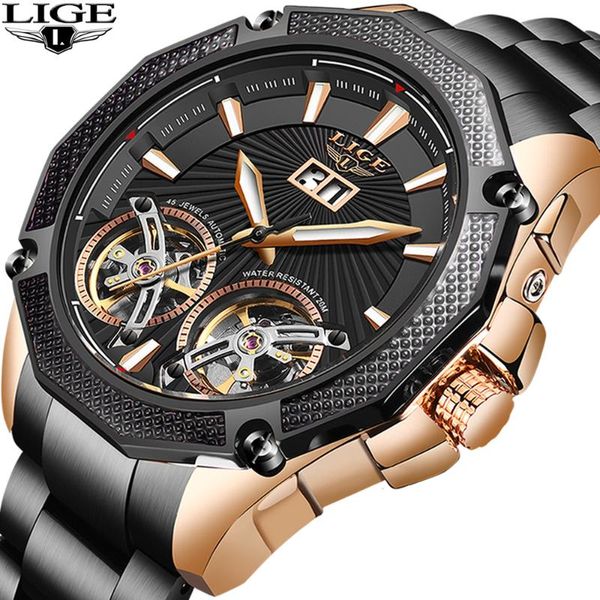 wristwatches relogio masculino lige mens watches automatic mechanical watch men all steel waterproof week clock, Slivery;brown
wristwatches relogio masculino lige mens watches automatic mechanical watch men all steel waterproof week clock, Slivery;brown