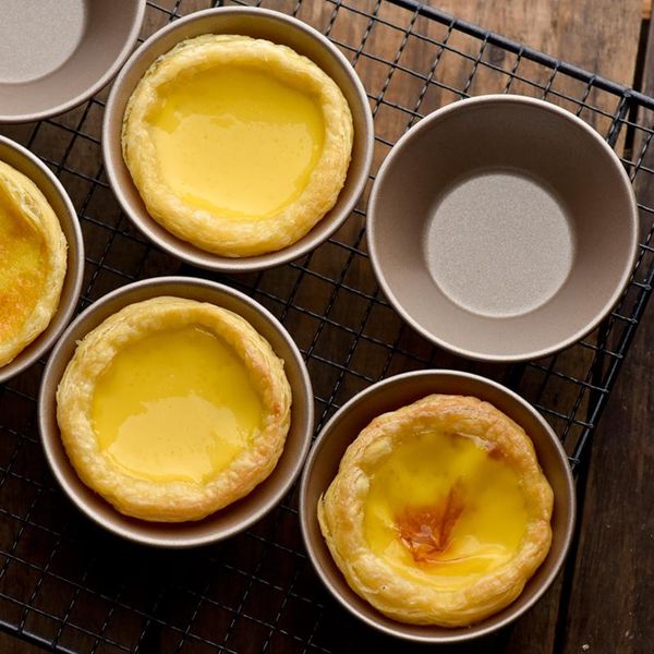 cake tools 4/6 pieces/set of non-stick carbon steel mini egg tart pot, mold round muffin baking tool jar
cake tools 4/6 pieces/set of non-stick carbon steel mini egg tart pot, mold round muffin baking tool jar