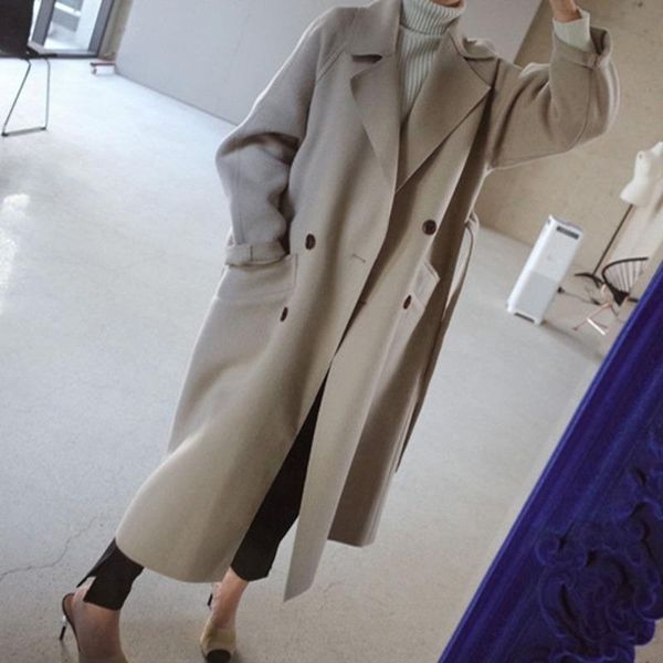 women's wool & blends winter fashion beige elegant blended female korean black long coat retro simple loose casual camel
women's wool & blends winter fashion beige elegant blended female korean black long coat retro simple loose casual camel