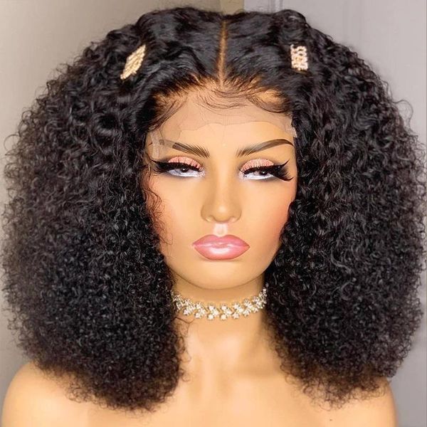 synthetic wigs 180% density preplucked soft black color medium length kinky curly 13*4 lace front wig closure with baby hair
synthetic wigs 180% density preplucked soft black color medium length kinky curly 13*4 lace front wig closure with baby hair