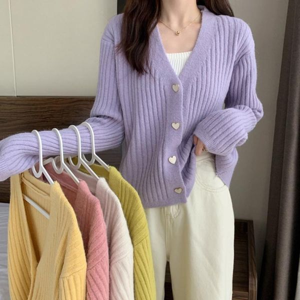 women's knits & tees pure color v-neck sweater 2021 short loose blouse gentle and lazy knit fashion all-match cardigan jacket, White
women's knits & tees pure color v-neck sweater 2021 short loose blouse gentle and lazy knit fashion all-match cardigan jacket, White
