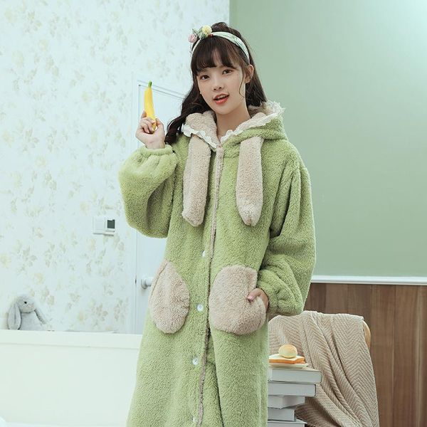 women's sleepwear nightgown pajamas thick coral velvet princess female korean style hooded bathrobe pijamas woman nightwear, Black;red
women's sleepwear nightgown pajamas thick coral velvet princess female korean style hooded bathrobe pijamas woman nightwear, Black;red