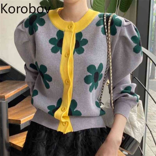 korobov korean vintage o neck puff sleeve women cardigans autumn new chic flower pattern hit color patchwork sueter mujer 210430, White;black
korobov korean vintage o neck puff sleeve women cardigans autumn new chic flower pattern hit color patchwork sueter mujer 210430, White;black