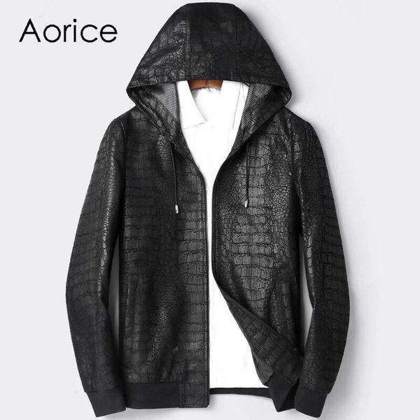 men's jackets aorice 2021 men fashion real sheep leather coat with hood collar genuine fall winter casual outwear mt836, Black;brown
men's jackets aorice 2021 men fashion real sheep leather coat with hood collar genuine fall winter casual outwear mt836, Black;brown