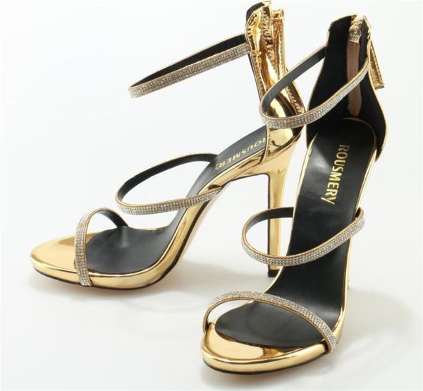 summer fashion women rhinestone straps high heel sandals gold crystal gladiator formal dress shoes wedding, Black
summer fashion women rhinestone straps high heel sandals gold crystal gladiator formal dress shoes wedding, Black