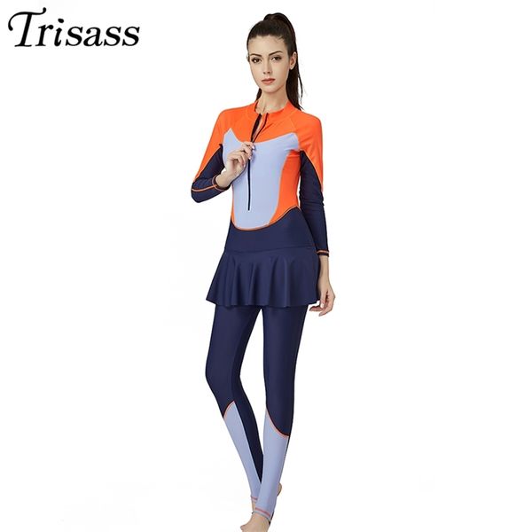 trisass women skirt swimsuit l-3xl sport swimwear long sleeve bodysuit pants surf suit with zipper 210728, White;black
trisass women skirt swimsuit l-3xl sport swimwear long sleeve bodysuit pants surf suit with zipper 210728, White;black