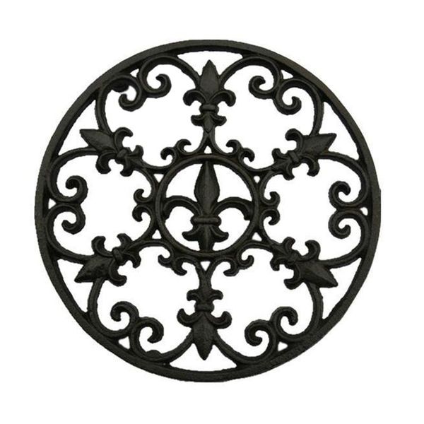 mats & pads 7.2inch diameter decorative cast iron round trivet with vintage pattern for kitchen or dining table rubber pegs
mats & pads 7.2inch diameter decorative cast iron round trivet with vintage pattern for kitchen or dining table rubber pegs