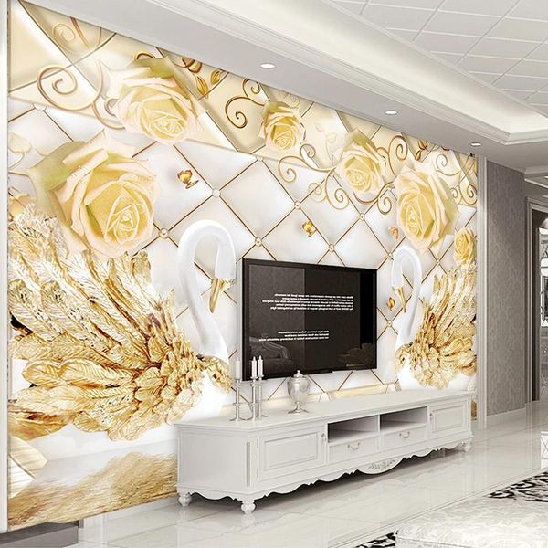wallpapers custom po european style soft pack 3d stereoscopic yellow rose flowers swan living room tv background wall mural wallpaper
wallpapers custom po european style soft pack 3d stereoscopic yellow rose flowers swan living room tv background wall mural wallpaper