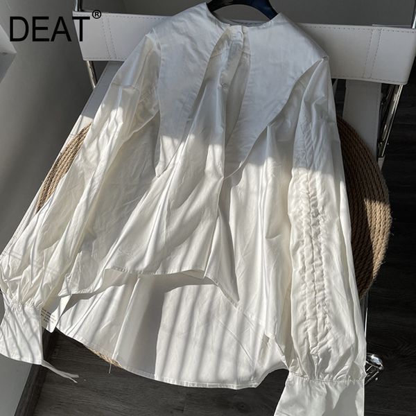 women white big size casual temperament blouse lapel long sleeve loose fit shirt fashion tide spring summer gx1031 210421
women white big size casual temperament blouse lapel long sleeve loose fit shirt fashion tide spring summer gx1031 210421