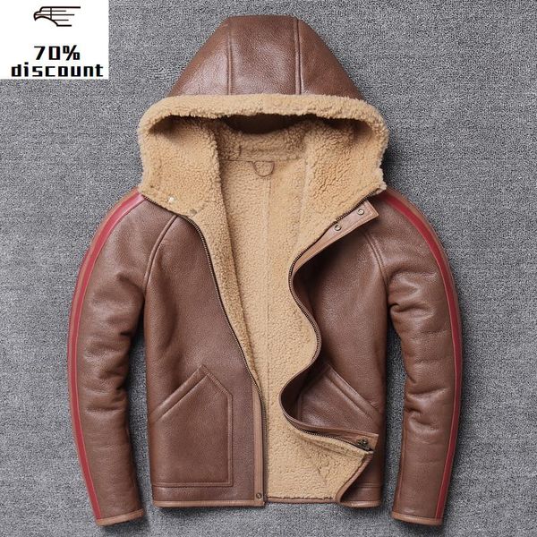 men's leather & faux 2021 genuine jacket men steampunk cuero chaqueta fur collar cow, Black
men's leather & faux 2021 genuine jacket men steampunk cuero chaqueta fur collar cow, Black