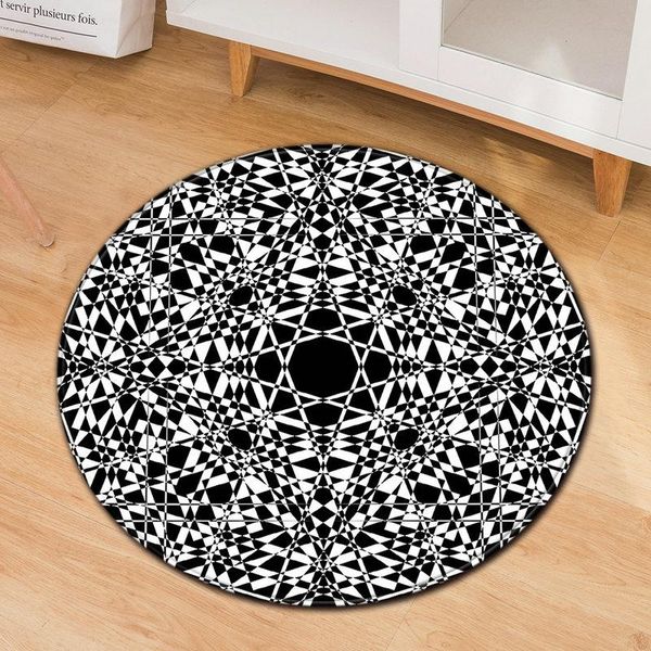 carpets mandala 3d illusion carpet round luxury rug living room bedroom geometric decoration black white grid bottomless hole mat
carpets mandala 3d illusion carpet round luxury rug living room bedroom geometric decoration black white grid bottomless hole mat