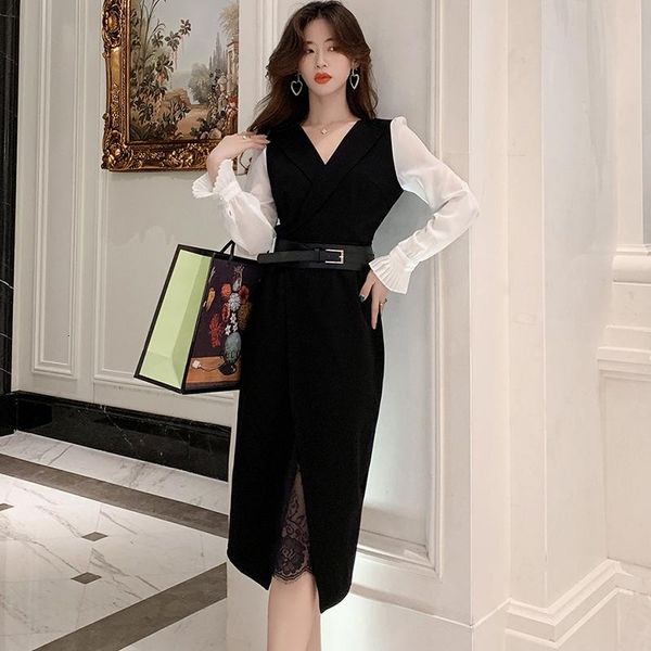 casual dresses 2021 autumn the women dress black long sleeve vintage party club korean elegant ladies fashion maxi clothes, Black;gray
casual dresses 2021 autumn the women dress black long sleeve vintage party club korean elegant ladies fashion maxi clothes, Black;gray