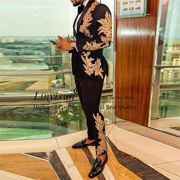 men's suits & blazers shiny beaded gold embroidery men 2 piece sets slim fit groom tuxedos male business blazer jacket pants terno masc, White;black
men's suits & blazers shiny beaded gold embroidery men 2 piece sets slim fit groom tuxedos male business blazer jacket pants terno masc, White;black