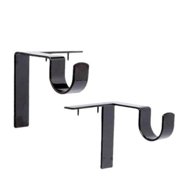 2pc single hang curtain rod holders bracket into window frame black #t1p shower curtains
2pc single hang curtain rod holders bracket into window frame black #t1p shower curtains