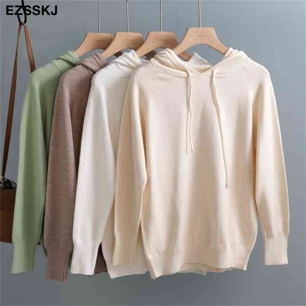 casual autumn spring hooded sweater pullover female loose knit jumpers 210806, White;black
casual autumn spring hooded sweater pullover female loose knit jumpers 210806, White;black