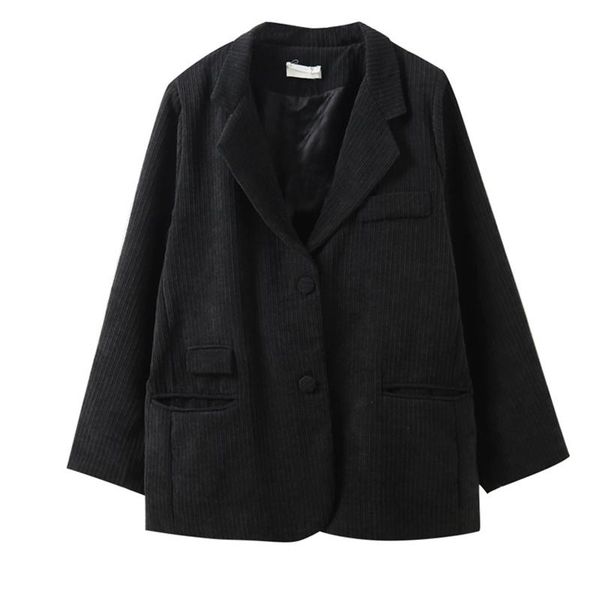 women's suits & blazers surufeng loose outerwear corduroy women casual suit jacket autumn female 2021 elegant chic single-breasted blaz, White;black
women's suits & blazers surufeng loose outerwear corduroy women casual suit jacket autumn female 2021 elegant chic single-breasted blaz, White;black