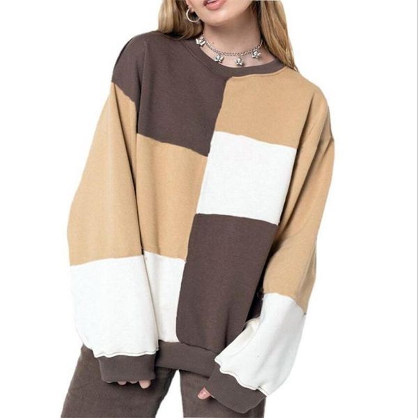 women's hoodies & sweatshirts autumn 2021 europe-usa style pullovers women/girl o-neck color piece printed splicing long sleeve casual, Black
women's hoodies & sweatshirts autumn 2021 europe-usa style pullovers women/girl o-neck color piece printed splicing long sleeve casual, Black