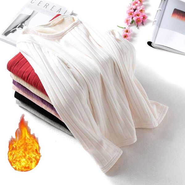 women's t-shirt autumn winter clothes women long sleeve woman tshirts o-neck plus velvet ladies warm cotton tee shirt femme c6673, White
women's t-shirt autumn winter clothes women long sleeve woman tshirts o-neck plus velvet ladies warm cotton tee shirt femme c6673, White