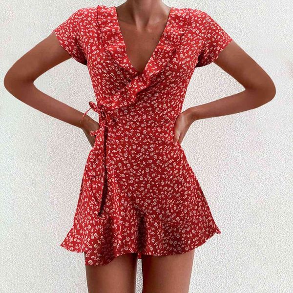 chiffon ruffle summer bandage women dresses short sleeve floral printed v neck casual beach mini sukienka, Black;gray
chiffon ruffle summer bandage women dresses short sleeve floral printed v neck casual beach mini sukienka, Black;gray