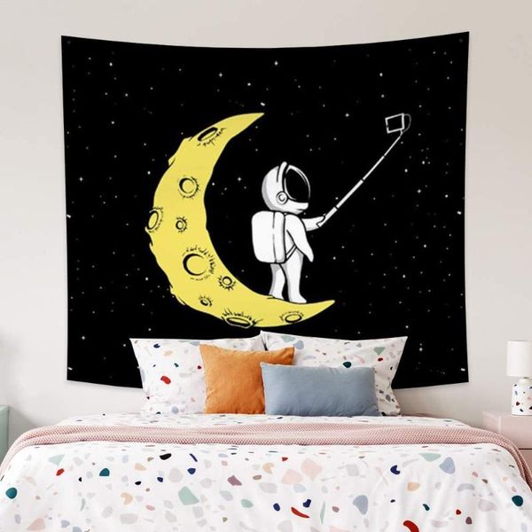 tapestries cartoon astronaut spaceman stand on moon planet abstract starry sky galaxy wall hanging for room decor
tapestries cartoon astronaut spaceman stand on moon planet abstract starry sky galaxy wall hanging for room decor