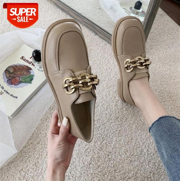 small leather shoes female british style, all-match one-step loafers, metal chain thick heel low heels #cl8s, Black
small leather shoes female british style, all-match one-step loafers, metal chain thick heel low heels #cl8s, Black
