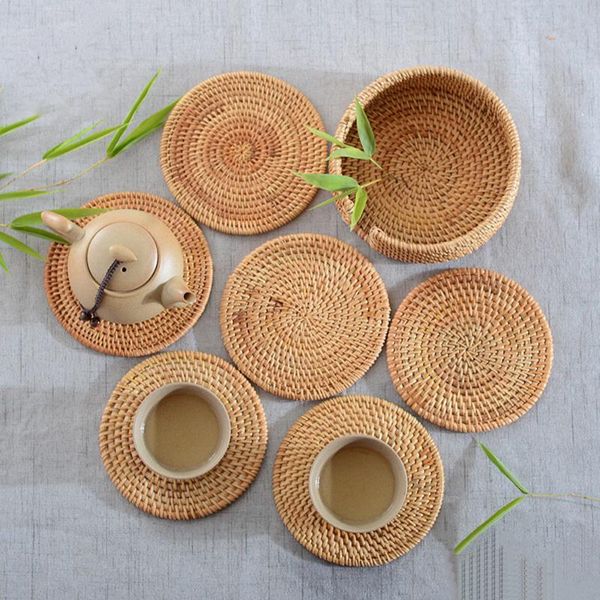 mats & pads 6pcs woven rattan coasters handcrafted thermal insulation tea cup placemats with storage holder kitchen restaurant decor
mats & pads 6pcs woven rattan coasters handcrafted thermal insulation tea cup placemats with storage holder kitchen restaurant decor