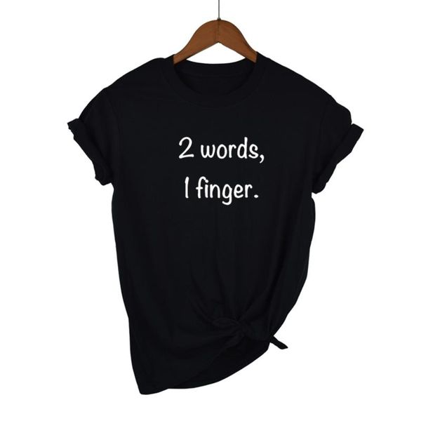 women's t-shirt 2 words, 1finger letters print women tshirt cotton casual funny t shirts for lady tee hipster drop ship, White
women's t-shirt 2 words, 1finger letters print women tshirt cotton casual funny t shirts for lady tee hipster drop ship, White