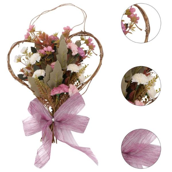 decorative flowers & wreaths 1pc hearted-shaped ribbon wall pendant lovely wreath carnation ornament hanging for decoration gift
decorative flowers & wreaths 1pc hearted-shaped ribbon wall pendant lovely wreath carnation ornament hanging for decoration gift