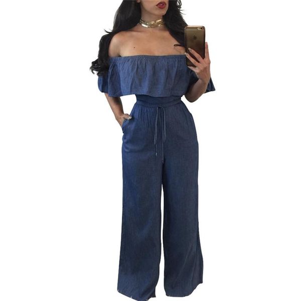 women's jumpsuits & rompers women off shoulder elegant high waist bodycon denim jumpsuit fashion 2021 overalls for, Black;white
women's jumpsuits & rompers women off shoulder elegant high waist bodycon denim jumpsuit fashion 2021 overalls for, Black;white