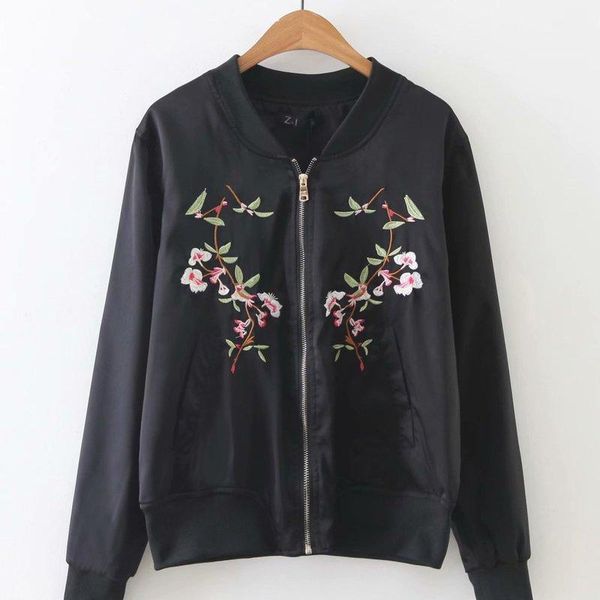 women's jackets zi45-8024 embroidered jacket for europeans and americans, Black;brown
women's jackets zi45-8024 embroidered jacket for europeans and americans, Black;brown