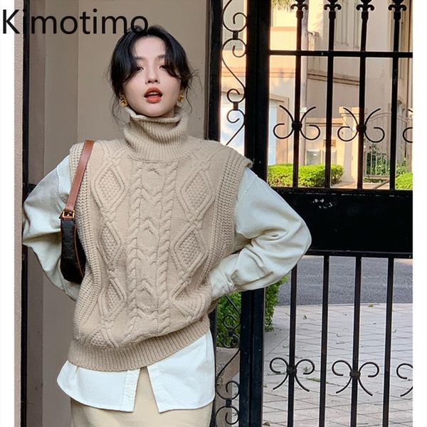 women's vests kimotimo high collar sweater vest women fall fashion coarse twist sleeveless outwear waistcoat korean all-match solid pul, Black;white
women's vests kimotimo high collar sweater vest women fall fashion coarse twist sleeveless outwear waistcoat korean all-match solid pul, Black;white