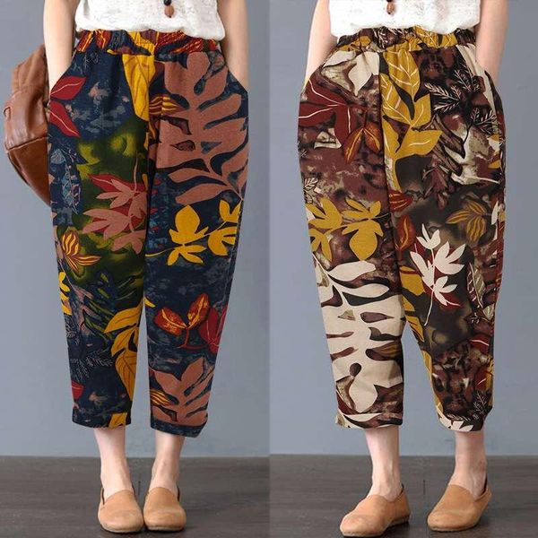 women's pants & capris plus size trousers zanzea 2021 kaftan spring harem casual elastic waist long pantalon female printed turnip, Black;white 
women's pants & capris plus size trousers zanzea 2021 kaftan spring harem casual elastic waist long pantalon female printed turnip, Black;white