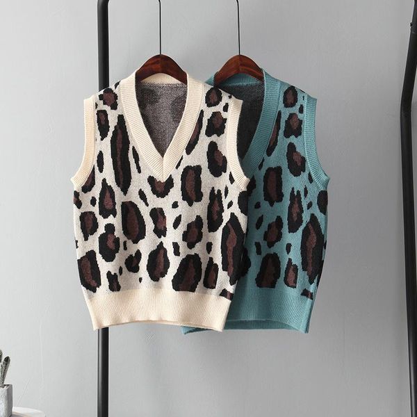 women's sweaters fall leopard sweater vest women knitted sleeveless v-neck slim fashion clothing womens winter clothes ldbu, White;black
women's sweaters fall leopard sweater vest women knitted sleeveless v-neck slim fashion clothing womens winter clothes ldbu, White;black