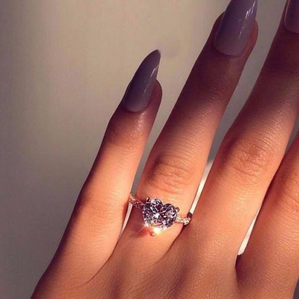 wedding rings fashion inlaid heart shaped engagement celebration party fine jewelry, Slivery;golden
wedding rings fashion inlaid heart shaped engagement celebration party fine jewelry, Slivery;golden