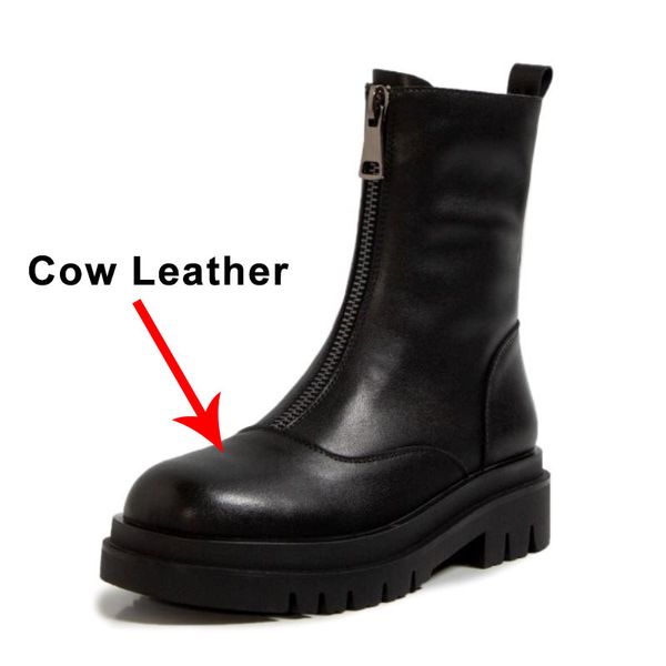 women real leather mid calf boots front zipper round toe shoes winter warm boots women fashion party footwear size 34-40, Black
women real leather mid calf boots front zipper round toe shoes winter warm boots women fashion party footwear size 34-40, Black