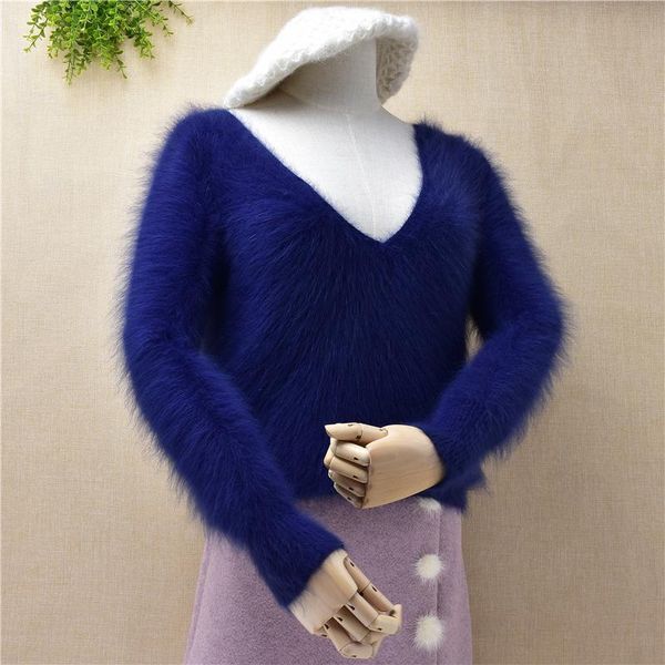 women's sweaters 2021 women deep v-neck long sleeves mink cashmere fur knit pullover elegant spring clothing blouses, White;black
women's sweaters 2021 women deep v-neck long sleeves mink cashmere fur knit pullover elegant spring clothing blouses, White;black