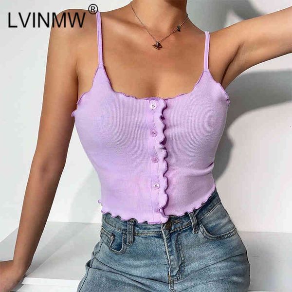 women's tanks & camis lvinmw knitted spaghetti straps button patchwork crop summer women ruffles backless camisole female fashion club, White
women's tanks & camis lvinmw knitted spaghetti straps button patchwork crop summer women ruffles backless camisole female fashion club, White