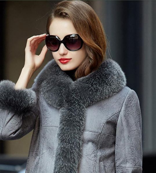 women's fur & faux luxury warm fashion coat jacket real collar winter coats women abrigos mujer zjt319 u3sv, Black
women's fur & faux luxury warm fashion coat jacket real collar winter coats women abrigos mujer zjt319 u3sv, Black