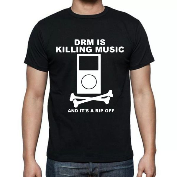 drm killing music rip off bones mp3 t-shirt tee, White;black
drm killing music rip off bones mp3 t-shirt tee, White;black