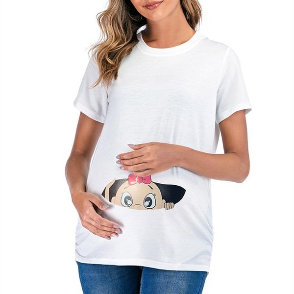 maternity & tees 2021 europe and the united states pregnant women t-shirt leisure cartoon printing crew neck solid color short sleeve o, White
maternity & tees 2021 europe and the united states pregnant women t-shirt leisure cartoon printing crew neck solid color short sleeve o, White