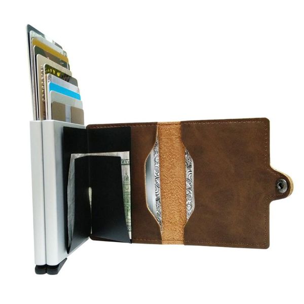 card holders casekey pu leather business holder men wallet money bag rfid mini double box id, Brown;gray
card holders casekey pu leather business holder men wallet money bag rfid mini double box id, Brown;gray